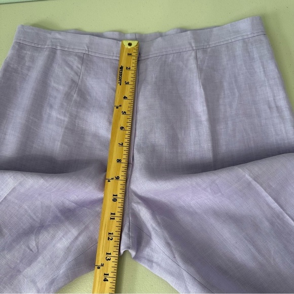 Wide Leg Pants Teatro Dei Sogni Linen Lavender Size 14 - Picture 6 of 12